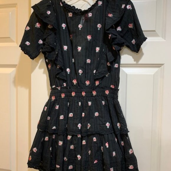 LoveShackFancy Dresses & Skirts - Love Shack Fancy Flowery Embroiderd Mini Dress XS NWT